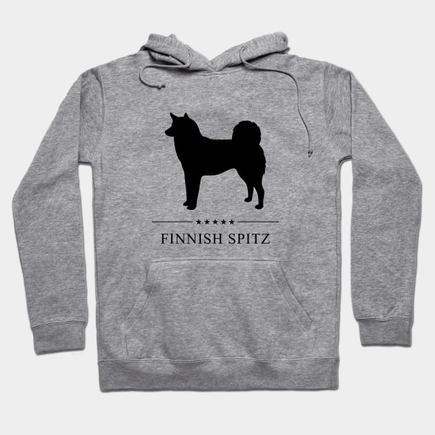 Finnish Spitz Black Silhouette Hoodie by millersye